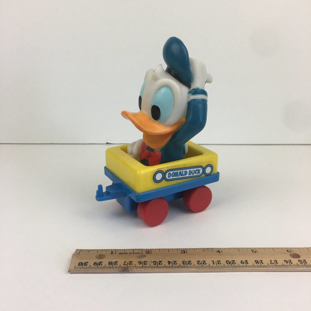 Vintage 1980s Walt Disney‎ Donald Duck Replacement Train Kids Toy Plastic Rubber